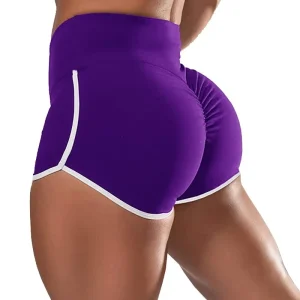 Large Sexy Solid Color High Waist Slim Fitting Women’s Sports Running Tight Hip Womens Athletic Shorts