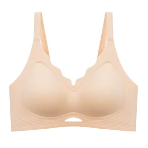 Large Size Fixed Cup Jelly Soft Support Underwear Soft Breathable Beautiful Back Anti-Sagging Women’s Bra