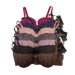 Large Size Lady Underwire Push Up Bra F Cup Comfortable Breathable Embroidered 3 4 Cup Women’s
