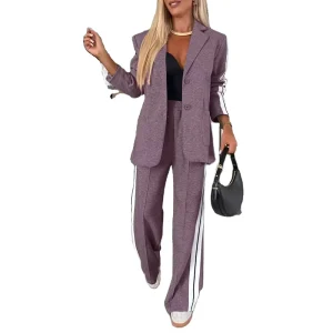 Large Size Suit Women’s Long Sleeved Lapel Casual Suit Elegant Casual Formal Women’s Suit