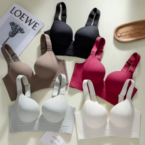 Large Size Underwear Fat Girls Women’s Solid Large Chest Showy Small Chest Traceless Push-up Breast Anti-sagging