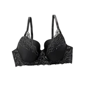 Large Size Women’s Sexy Thin Lace Underwear Solid Pattern Plus Size with Adjustable Straps and Deep V Cup Custom Logo