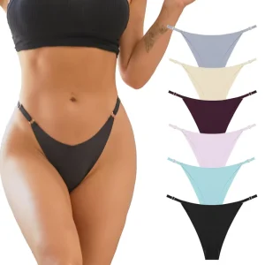 Large size Womens Underwear Mid rise Sexy Nylon Plain Weave Ring Buckles Breathable Quick drying Four Seasons Suitable Sports