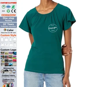 Latest Fashion Short Sleeve 180Gsm Jersey Custom Plus Size Solid Color Round Neck Women T Shirts