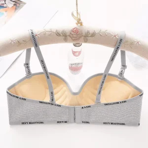 Letter Shoulder Strap Women’s Underwear Small Chest Push Up Collapsed Parm Thick Thin Soft Support Anti-sagging Bra
