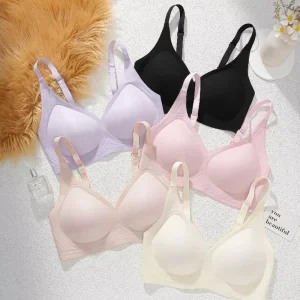 Lightweight Breathable Deep V Latex Lady Underwear Comfortable Push up Anti Sagging Wire Free Women’s Bra