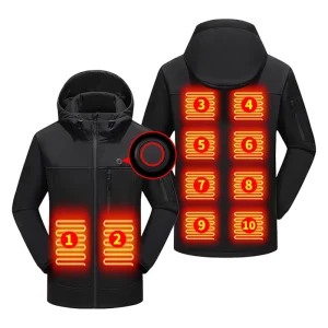 Lightweight Electric Heated Coat Winter Windproof Electric Heating Jacket For Winter Outdoor Hunting Skiing