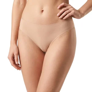 Lightweight Soft High Stretch Knickers Touch Laser Cut Solid Color Mid Waist Women Panties Ice Silk Seamless Thong