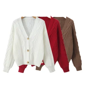 Lightweight Women Single Breasted Cardigan V Neck Casual Knitted Sweater Soft Thin Spring Autumn Layering Knitwear