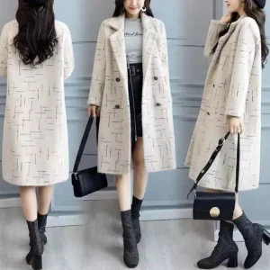 Long Coats for Women Solid Color Thick Warm Ladies Winter Long Style Loose Coat