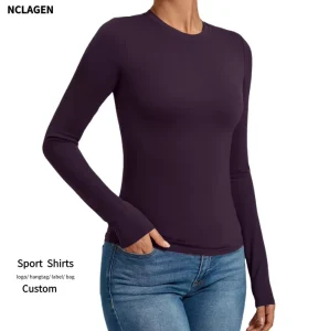 Long Sleeve Running Shirt Soft Breathable Quick Dry Gym Top Women’s High-Intensity Workout Wear T-Shirt