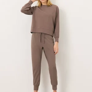 Long Sleeve Women’s Homewear organic cotton two piece Lounge Set Ladies Sleepwear for women Eco Friendly womens sportwear
