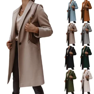 Long Woman Jacket New Style Woolen Women Coat Elegant Winter and Autumn Women Coats