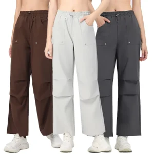 Loose Summer Elastic Waist PU ODM Versatile Slimming Height Increasing Straight-leg Outdoor Cargo Casual Pants
