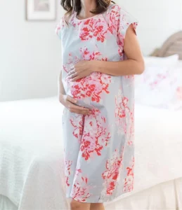 Loose fit Maternity Dress Cotton Printed Dress for Pregnant Women