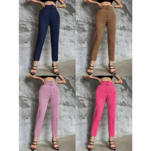 Loose fitting Business Casual Pants with High Waistband and Pockets