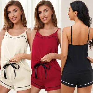 Loungewear Women Pyjama 2 Piece Pajama Shorts Sets 100% Viscose Pajamas for Women