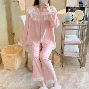 Loungewear Women Sets Sleepwear Designer Clothes Night Suit Nightwear Pajama Pijamas Women’s Winter Clothing