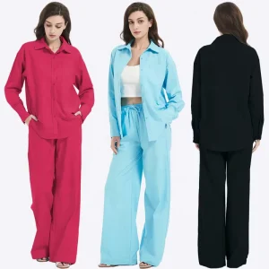Loungewear Women’s Sets Fall Sweatsuit Sets Women Shirt Plazzo Pants Two Piece Set Women Clothing