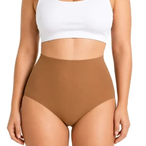 Low MOQ Factory Supply Comfortable Breathable One Piece High rise Bonded Briefs Seamless Ice silk Women’s Panties
