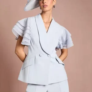Luxury Fashion Double Breasted Women’s Office Slimming Blazer Suit Lightweight Business High Quality