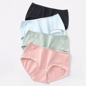 Luxury Ladies Underwear Comfortable Organic Cotton Medium Waist Women’s Panties