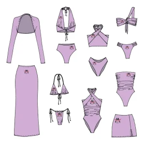 Luxury One Piece Women’s Bikini Custom Designer Swimwear Beachwear Sexy Swim Wear Color Match Bikinis Beachwear