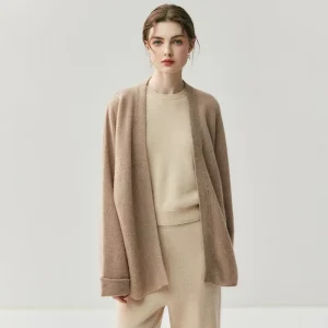 Luxury Women’s Cardigan Made Cashmere One Size Cashmere Wool Cardigan Shawl Casual Ladies Unbuttoned Knitwear