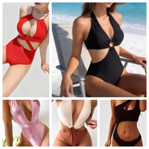 Luxury Women’s Swimwear Set Custom Sporty Style Bikinis Brazilian Logo Sheines Beachwear 3-piece Fitness Swimsuits Washed