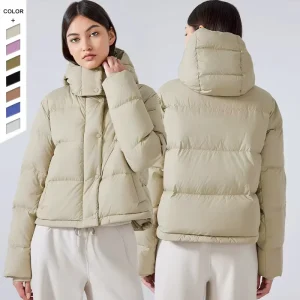 MAYYOUNG High Quality Warm Casual Outdoor Breathable Thick Jacket Waterproof Winter Women’s Knitted Stand Zipper Closure