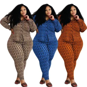 MF88392 Plus Size Women Clothing Two Piece Pants Set Women Pants and Shirt Set
