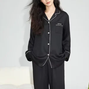 Manufacturer 100% Lyocell Tencel Long Sleeve Pajama Set