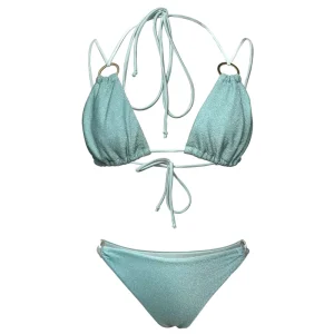 Manufacturer Custom Women Glitter Fabric Beach Swimwear Sexy Girls Bikini Beautiful Swimsuits