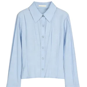 Manufacturer Customized Women’s Slim Fit Shirts Ladies Casual Plain Long Sleeves Shirts Blank Shirts for Women