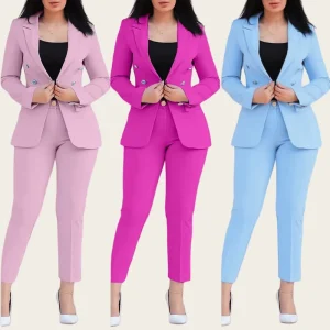 Manufacturers Business Suits for Women Fashion Slim Pants and Blazer Set Ladies Suits Office Wear Formal Suit