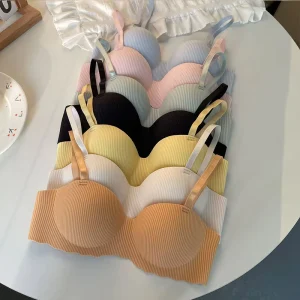 Manufacturers Seamless One Piece Underwear Comfortable Push up Wire Free Half Cup Breathable Bra for Women