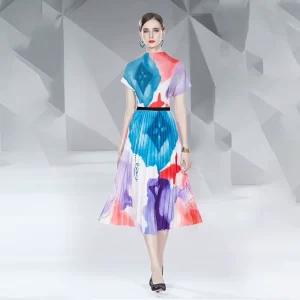 Manufacturers Women Clothing Dress Vintage Elegant Lady Floral American Long Evening Casual Dresses