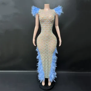 Manufacturers for Customs Clothes Latest Prom Dresses Elegant Chic Women’s Party Evening Dress With Rhinestone