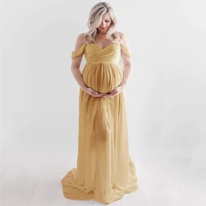 Maternity Dresses Pregnant Women Fashion Casual Plus Size Breathable Maternity Dresses In-Stock Maternity Photoshoot Dress