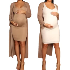 Maternity Outfits Long Sleeves Nursing Maternity Breastfeeding Solid Skirt Pregnancy Dresses Maternity Outfits