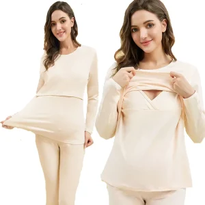 Maternity Women Nursing Top Breastfeeding Sleepwear Pajamas Cotton Breathable T Shirt Pregnancy Wear