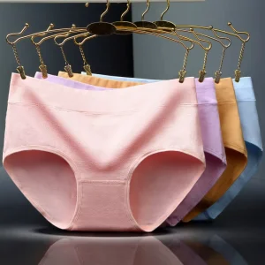 Medium Waist Women’s 95 Cotton Underwear Sexy Solid Color Women’s Underwear Women’s Briefs