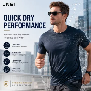 Men 100 Polyester Performance T Shirt 150gsm Heat Shielding Graphic Print Quick Drying UV Cut Sport Top