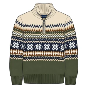 Men Winter Autumn Loose Long Sleeve Pullover Sweater Warm Zipper Closure Knit Top 3D Christmas Halloween Patterned