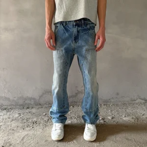 Men’s Double Knee Carpenter Jeans Workwear Denim Pants OEM ODM Manufacturer Custom Logo Baggy Trousers Bulk