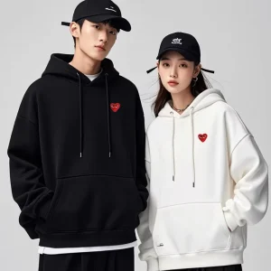 Men’s Women’s Autumn Winter Long Sleeve Trendy Printed Sweatshirt Loose Fit Workwear Digital Printing for Couples Company Teams