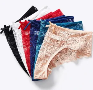 Mid waist Women’s Underwear Sexy Lace Women Briefs Transparent Soft Women Triangle Panties
