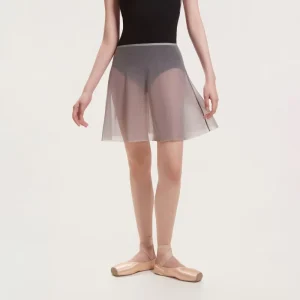 Midi Short A Line Hemp Mesh Skirt For Ballet Body Training