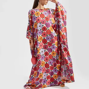 Mixed Print Elegant 100% Cotton Plus Size Dress Women Clothing Fashionable Plus Size Women’s Dresses