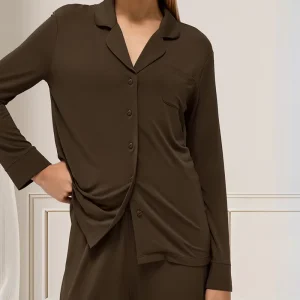 Modal Loungewear Pajama for Women Set Long Sleeve Female Pijama Autumn Home Suit Women’s Sleepwear BambooCotton Pajama Set Knit